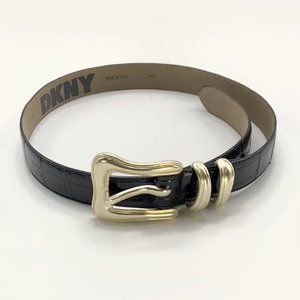 Vintage DKNY alligator leather belt. Unused condition. BLK SMALL. Rare find.